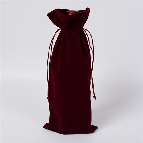 5pc Set of Velvet Wine Bottle Gift Bags
