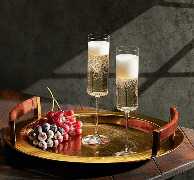 4pc Set of 6 Ounce Glass Champagne Flutes